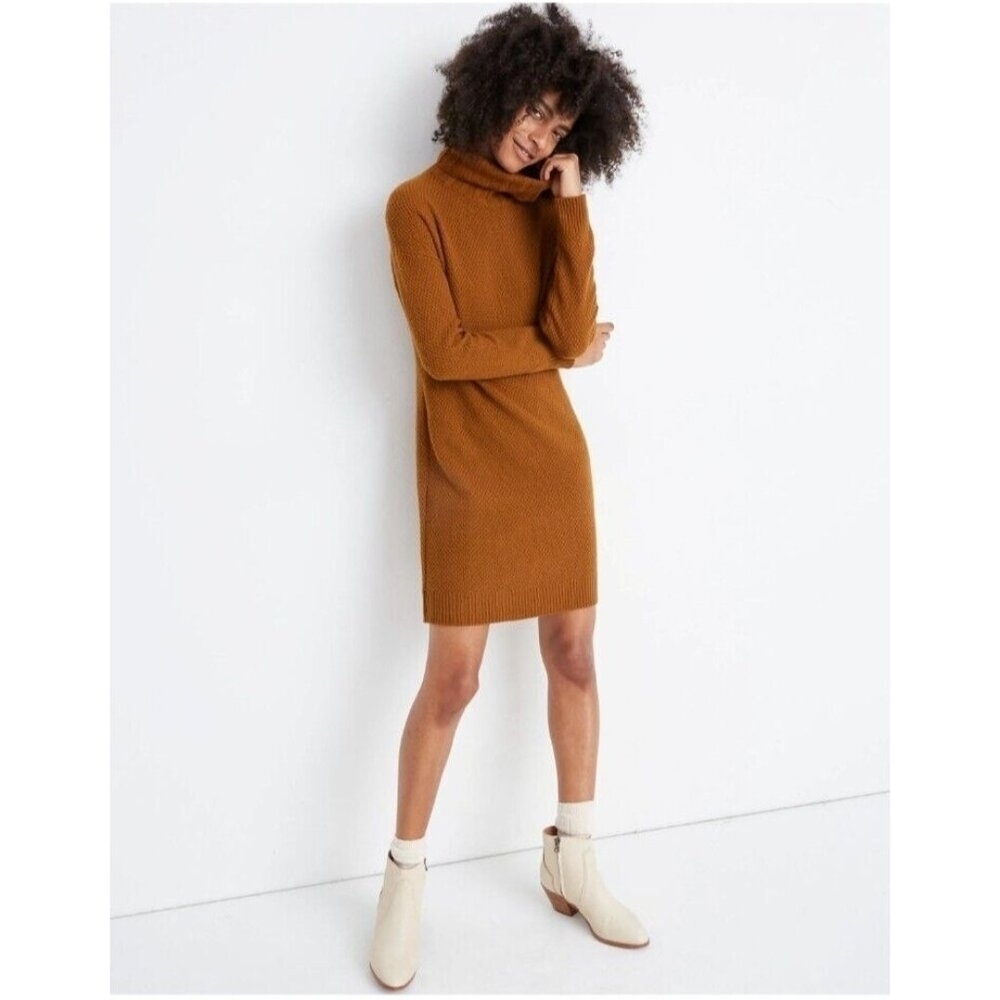Madwell Foldover Turtleneck Sweater Dress Size XL
